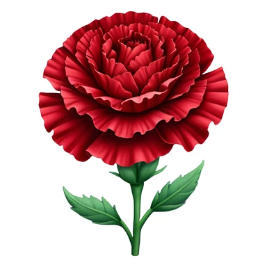 Red carnation sticker