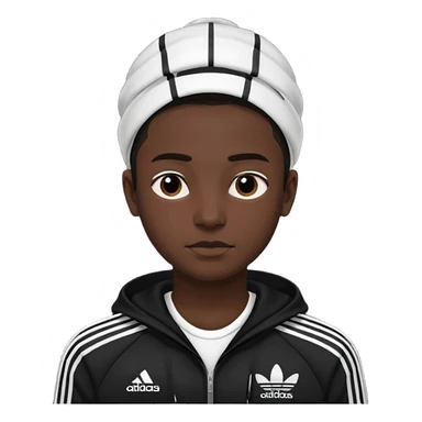 Adidas white stripes black human sticker