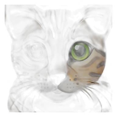 Bengal cat green eyes sticker