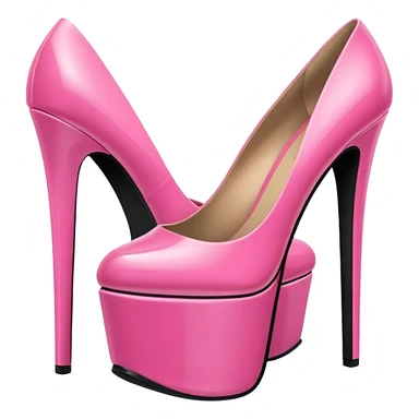 pink platform heels pink heels sticker