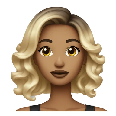 glam girl with blonde balayage  sticker