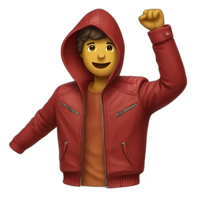 red leather jacket sticker