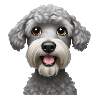 Grey poodle terrier mix sticker