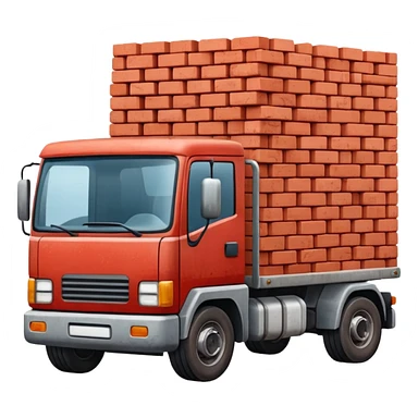 A truck with a thousand bricks  sticker