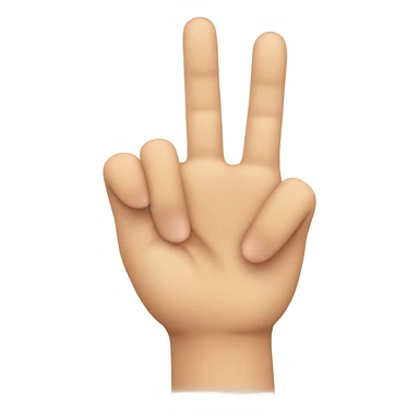 Hand Gesture Details:

Finger Positions:

Thumb: Extended outward.

Index Finger: Extended upward.

Middle and Ring Fingers: Folded down towards the palm.

Pinky Finger: Extended upward. sticker