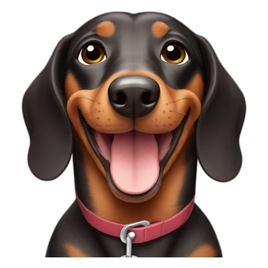 dachshund with a smile sticker