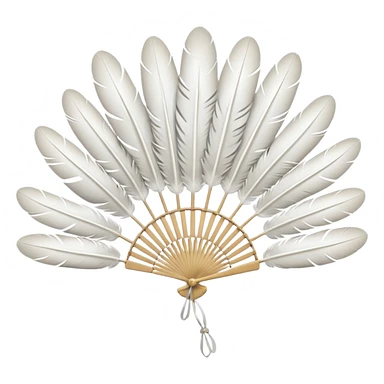 A dovetail consisting of white feathers that spread out in a fan shape. Without the dove. sticker