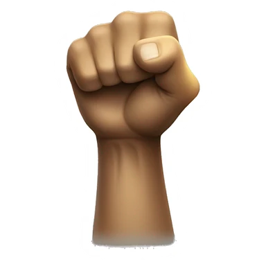 create a arm with a fist of light sticker