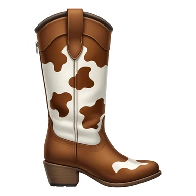 cow print boots sticker