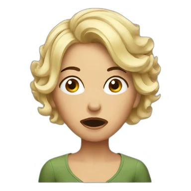 Shocked short hair designer woman sticker