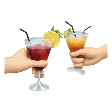 Three cocktails in hands sticker