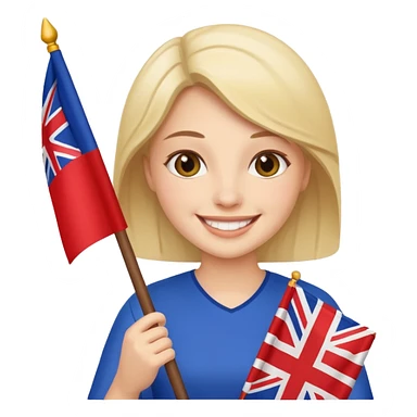 Flag holder woman sticker