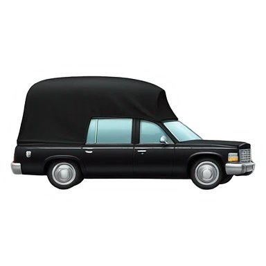 Black hearse  sticker