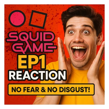 Ep 1 react a squid game de netflix defi ne pas avoir peur et pas être dégouté du sang  sticker