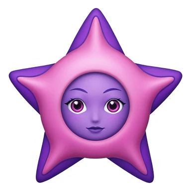 starro pink and purple with one round eye sticker