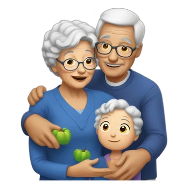 New Year with Grandma sticker