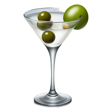 Vodka martini with olives, no top garnish sticker
