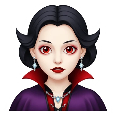 VAMPIRE WEARING EARRINGS 
 sticker
