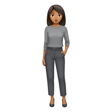 Woman in dark grey trousers sticker