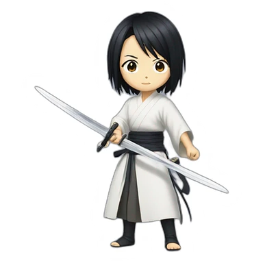 Rukia Kuchiki holding sword sticker