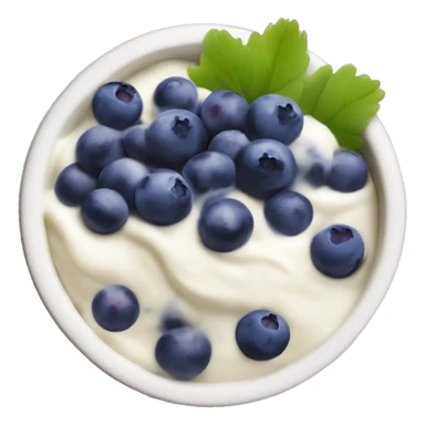 yoghurt bowl with grapes and blueberries sticker