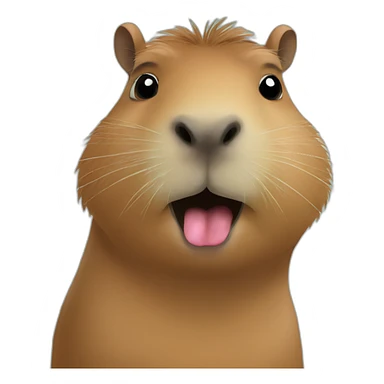 capybara giving kisses sticker