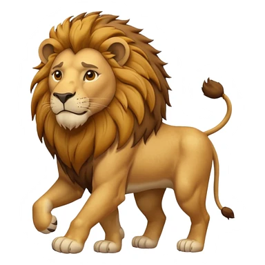 lion walking sticker