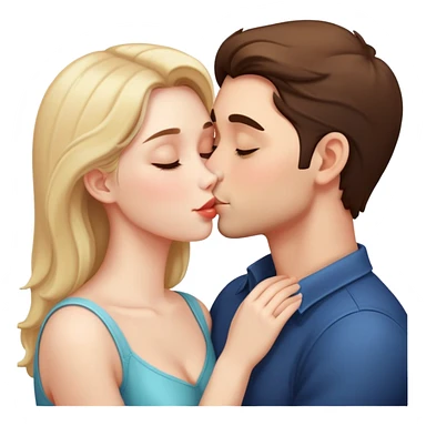 beautiful romantic kiss couple sticker