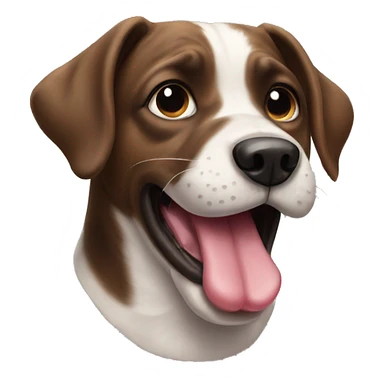 dog sticking tongue out sticker
