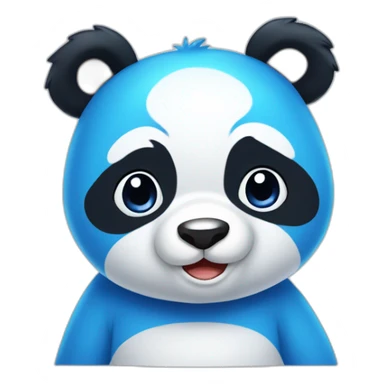 Blue cute panda sticker
