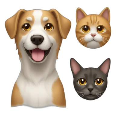Chien et chat sticker