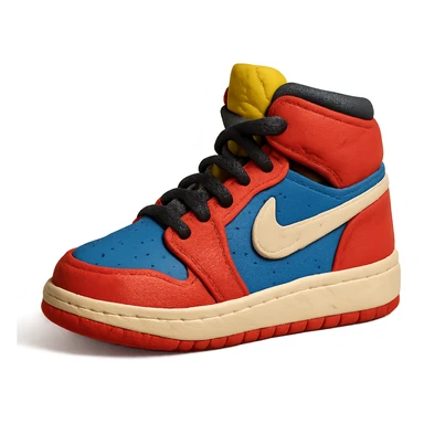 claymation style Nike Air Jordan high-top sneaker sticker