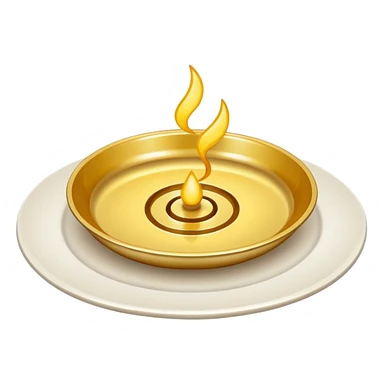 un lingote de oro en un plato sticker