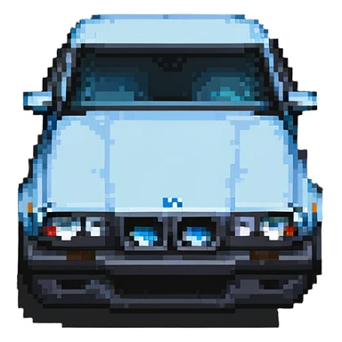 blocky Minecraft BMW car sticker