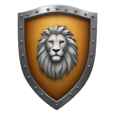 shield with lion logo sticker