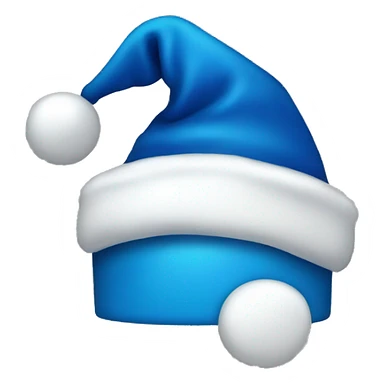 Blue Santa hat sticker