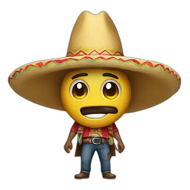 nasty sombrero man sticker