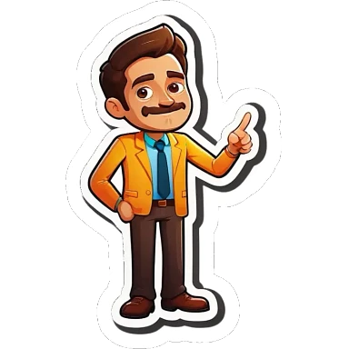 Mann, der beide Arme die Luft hält sticker