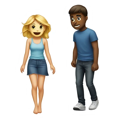 boy is farting near girlfriend  sticker