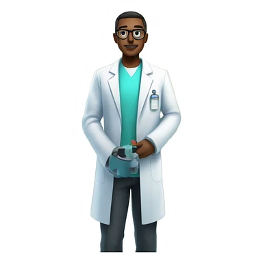 biotech engineer, plants, cyberpunk scientist, lab coat, cyborg sticker