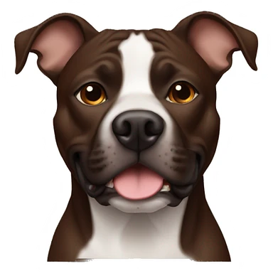 Dark brown Staffordshire terrier sticker