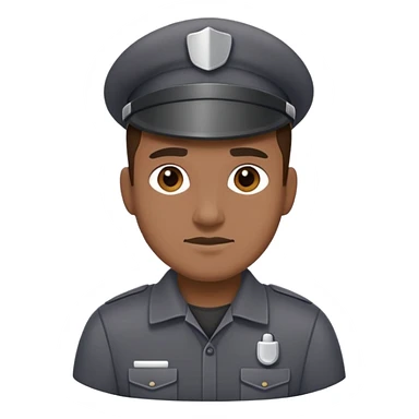 janitor wearing dark-grey custodian uniform sticker