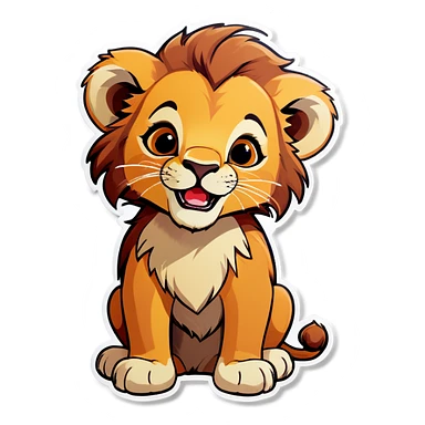 Baby Lion happy sticker