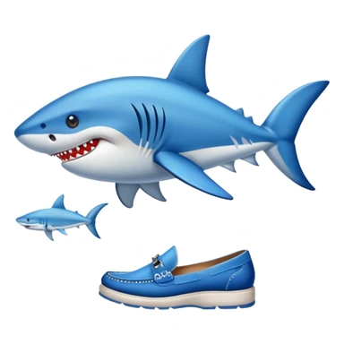 Tiburón con zapatos azules sticker