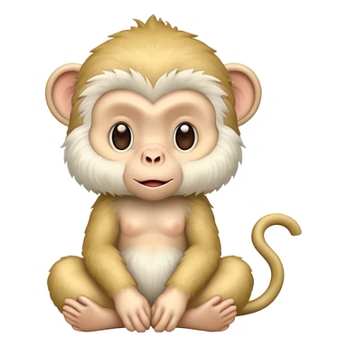 White monkey sticker