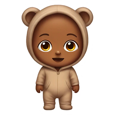 Baby with a bear costume sticker