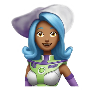 buzz lightyear as a lady sticker