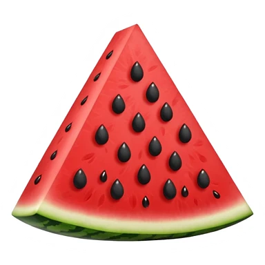 Cartoon Watermelon triangle one slice small seet sticker