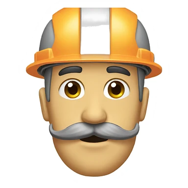 construction crane mustache sticker