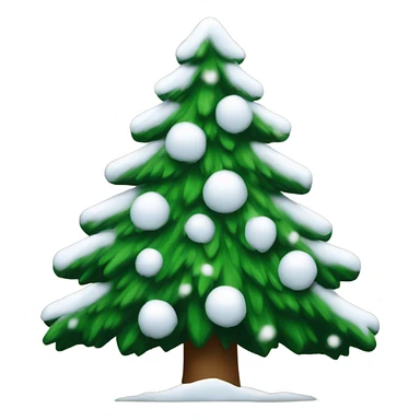christmas tree with snow sticker